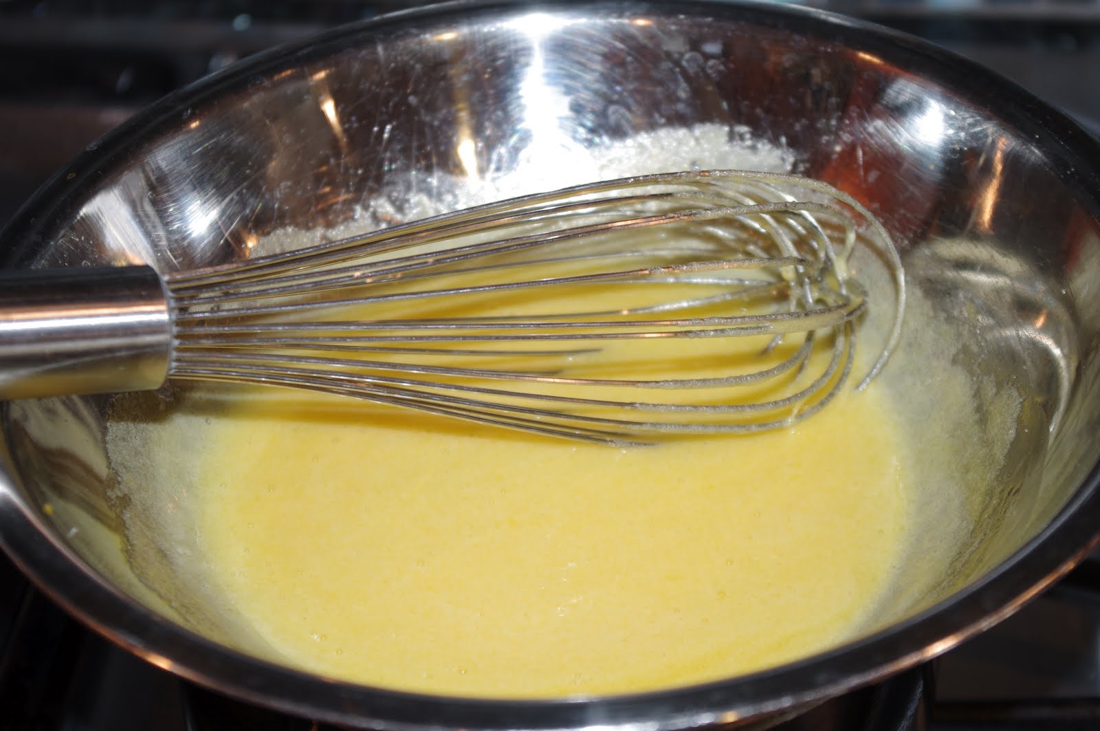 Skinny Decadence ADD THE SUGAR AND EGGS TO THE DOUBLE BOILER AND WHISK