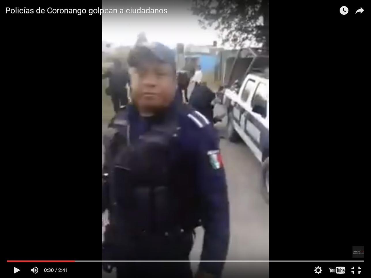 VIDEO: POLICIAS DE CORONANGO GOLPEAN A CIUDADANOS