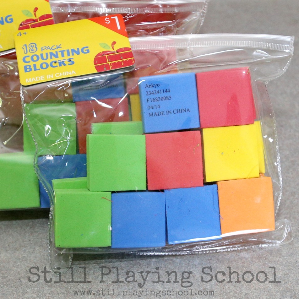 Foam Blocks in Water Still Playing School