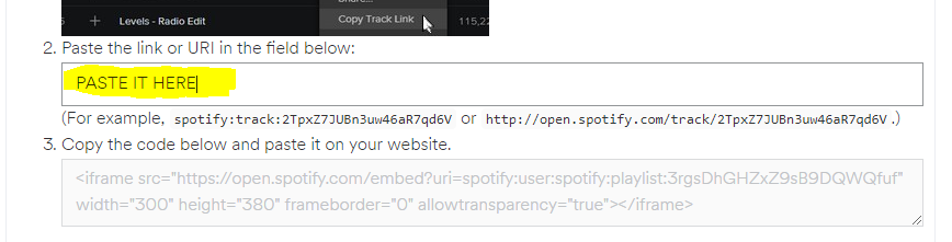 How to show a song, track, album or artist from Spotify in Blogger