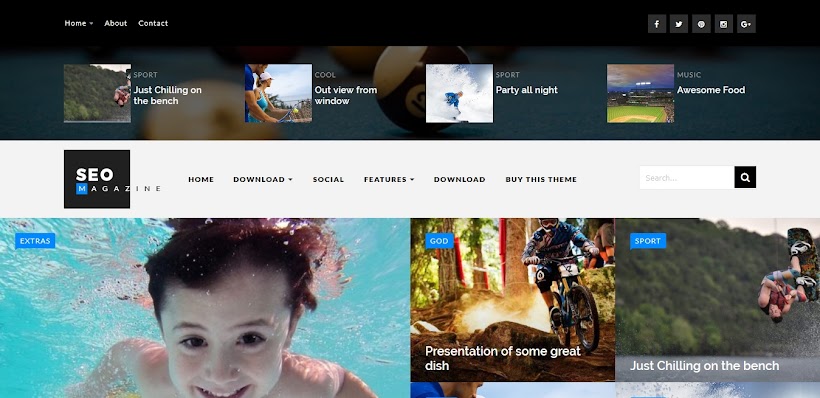 SEO Sports Free Blogger Template