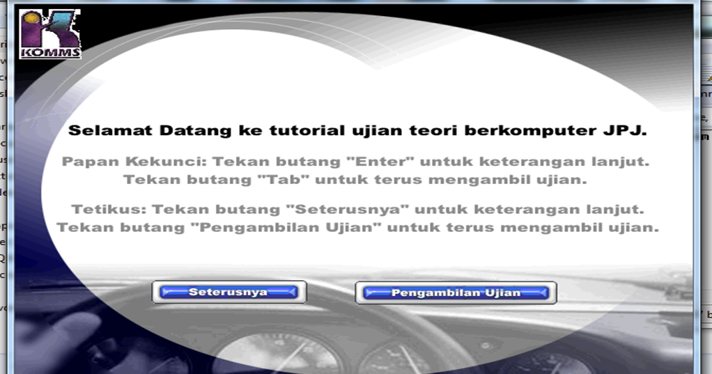 Ujian Komputer Lesen Memandu (Ujian KPP Teori Test): Ujian 