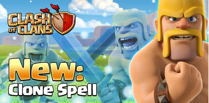 Clone Spell membuat pasukan ganda bagi trops yang berada dalam linngkaran spell clone