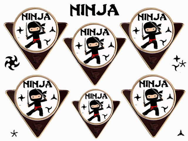 Ninja: Kit para Imprimir Gratis. Banderines para Imprimir Gratis de Ninja.
