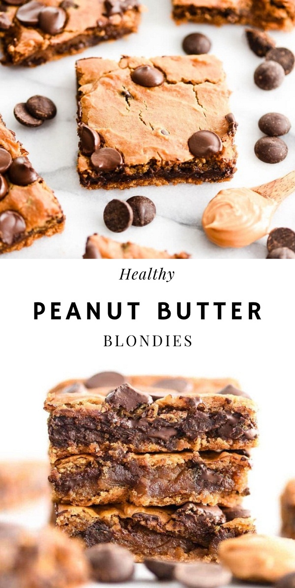 Healthy Peanut Butter Blondies Healthy Peanut Butter Blondies