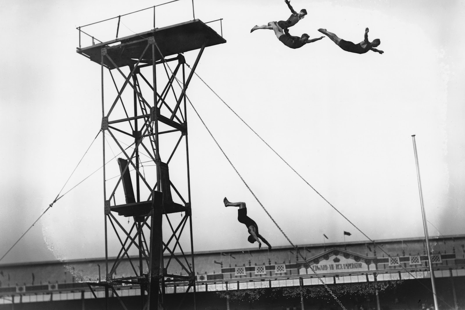 1908 London Olympics American White City Stadium Diving 