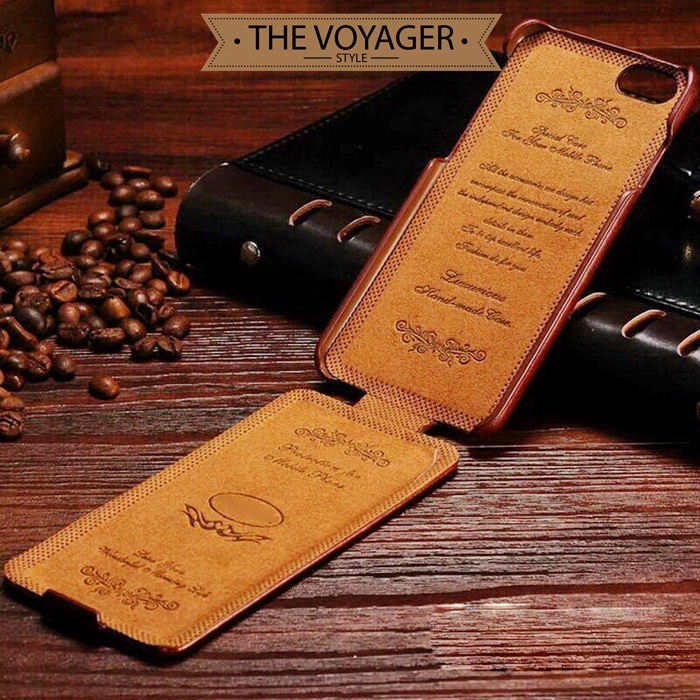 Casing HP Flip Case Cover Vintage Leather Case iPhone 5 5s Kulit