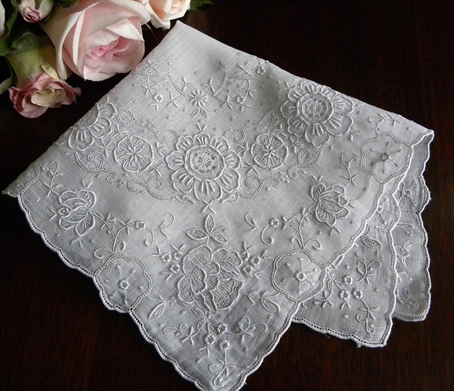 The Pink Rose Cottage Vintage Bridal Wedding Handkerchiefs Vintage Bridal Wedding Handkerchiefs