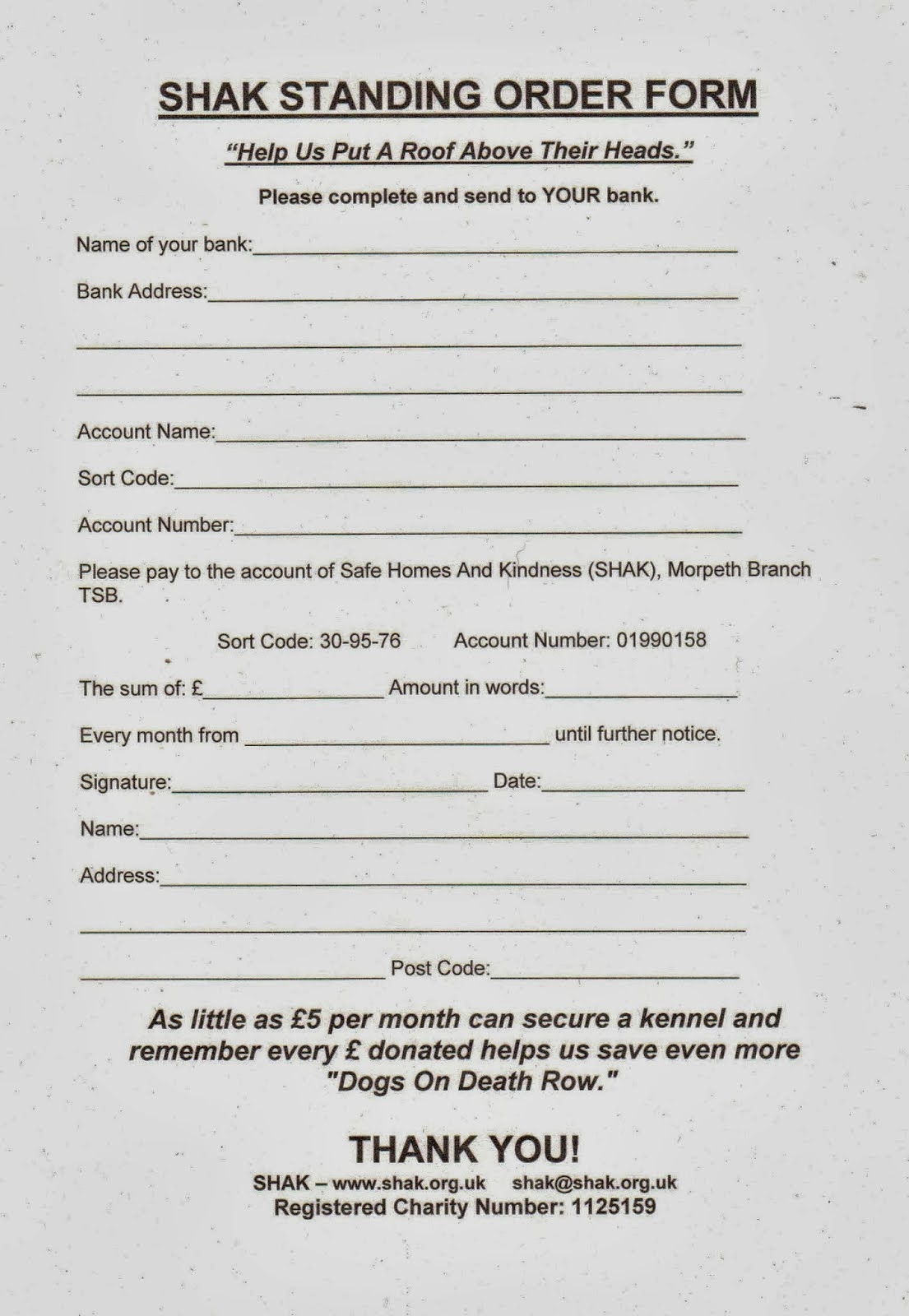 how to set up standing order how to set up standing order