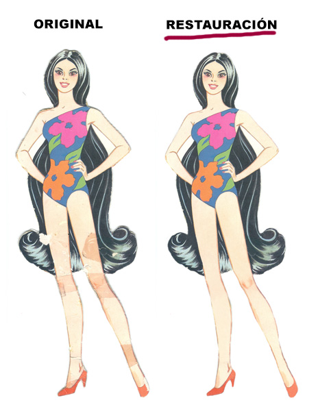 Condesa Patitiesa Recortable Barbie Tropical 1986