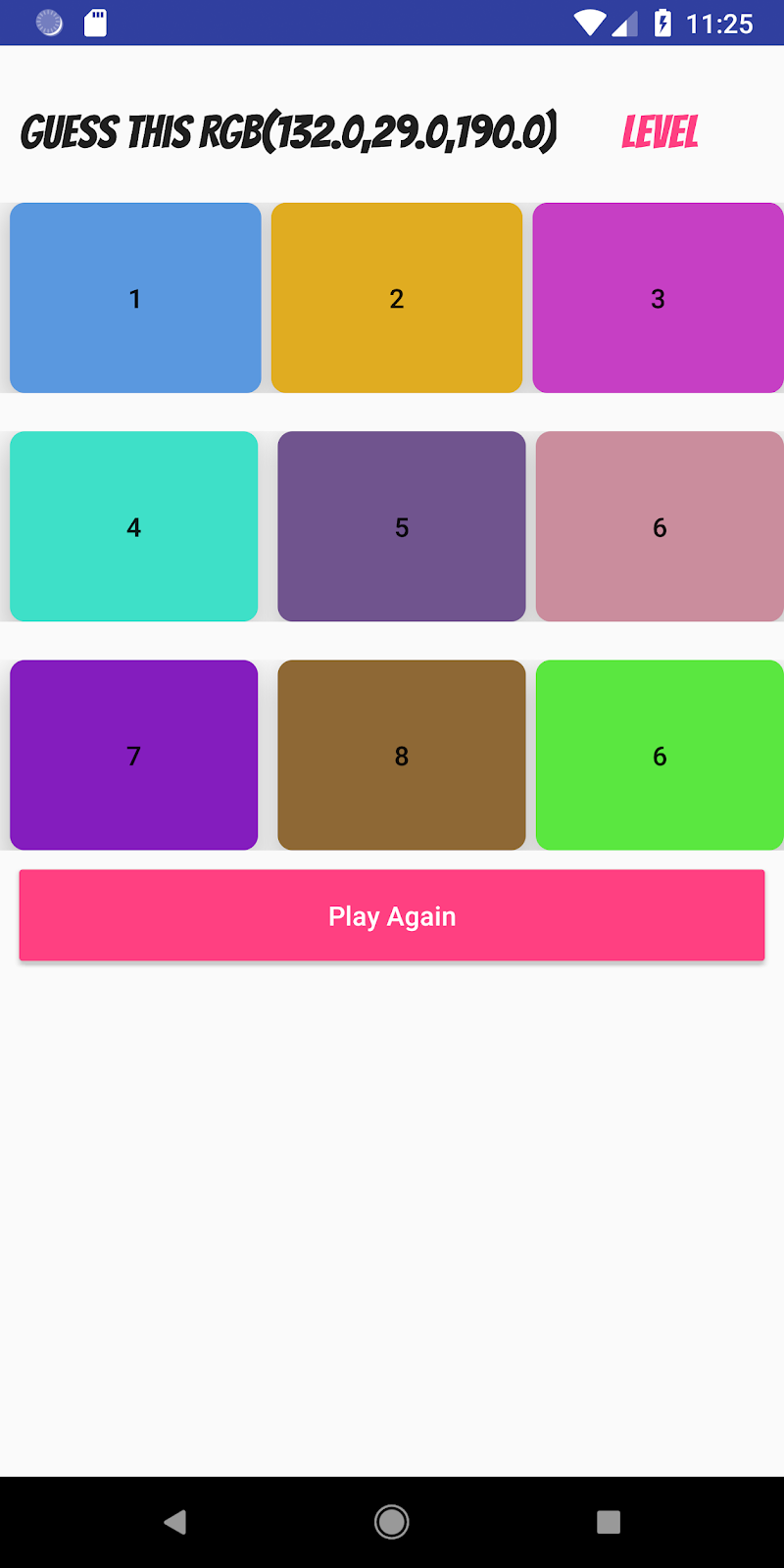 Create Android RGB Game in Android Studio