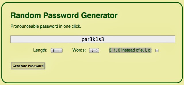 random password