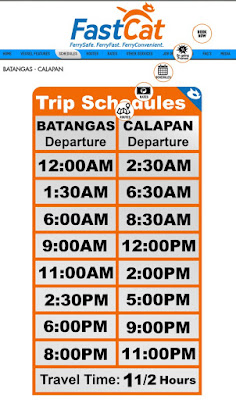 batangas roro rates calapan caticlan fastcat roxas travel