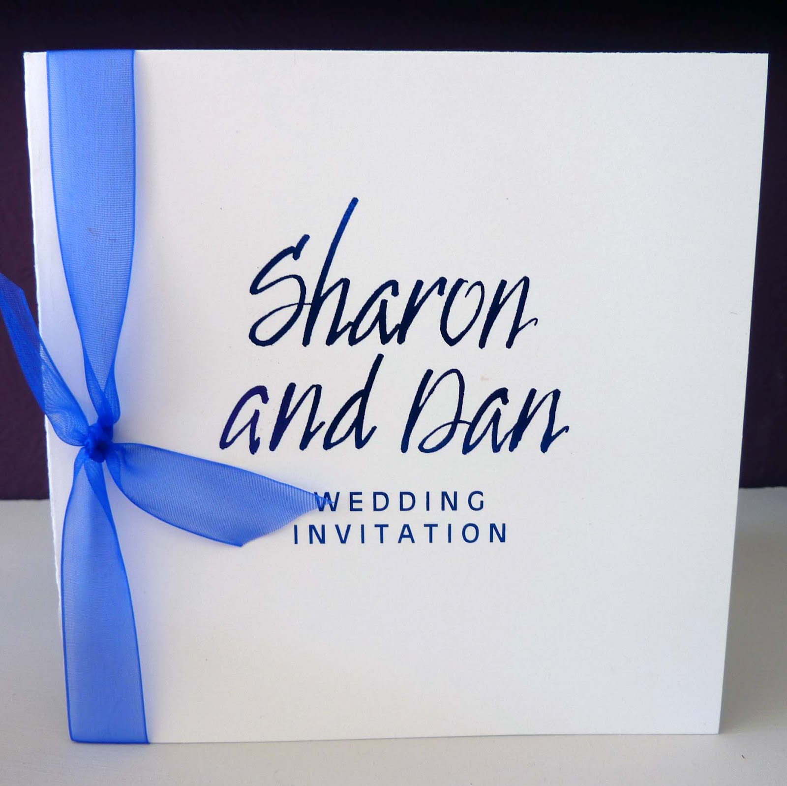 Inspired By Script Sharon And Dan Handmade Wedding Invitations Sharon And Dan Handmade Wedding Invitations