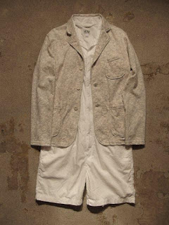 FWK by Engineered Garments Combi Suit in White Pima Poplin