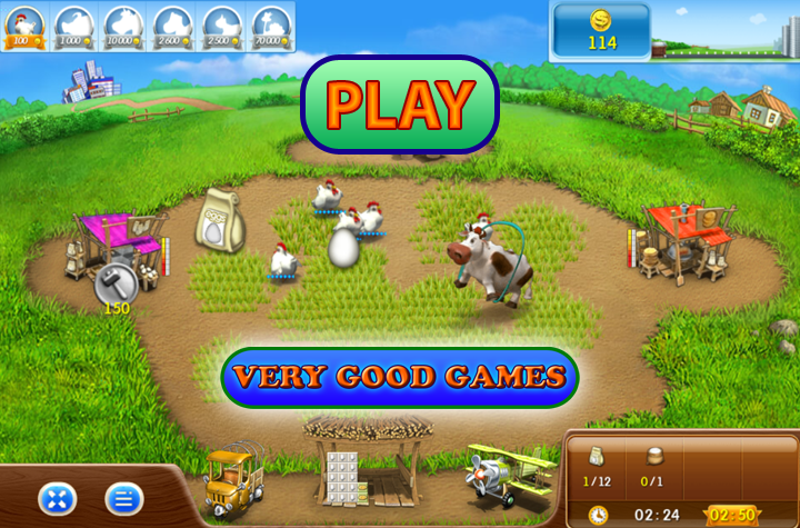 Free online game Farm Frenzy 2 for computers, smartphones, and tablets