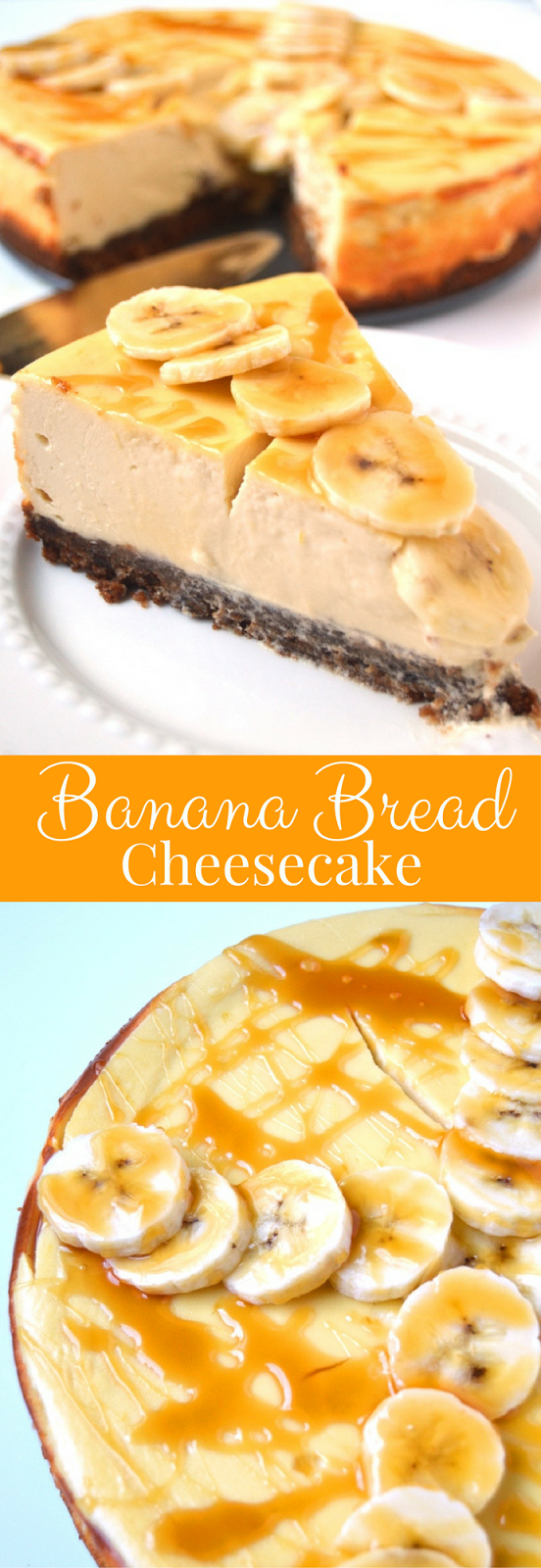 Banana Bread Cheesecake features a rich, creamy, Greek yogurt cheesecake with a banana bread crust combining two of your favorite treats in one for the perfect dessert! www.nutritionistreviews.com