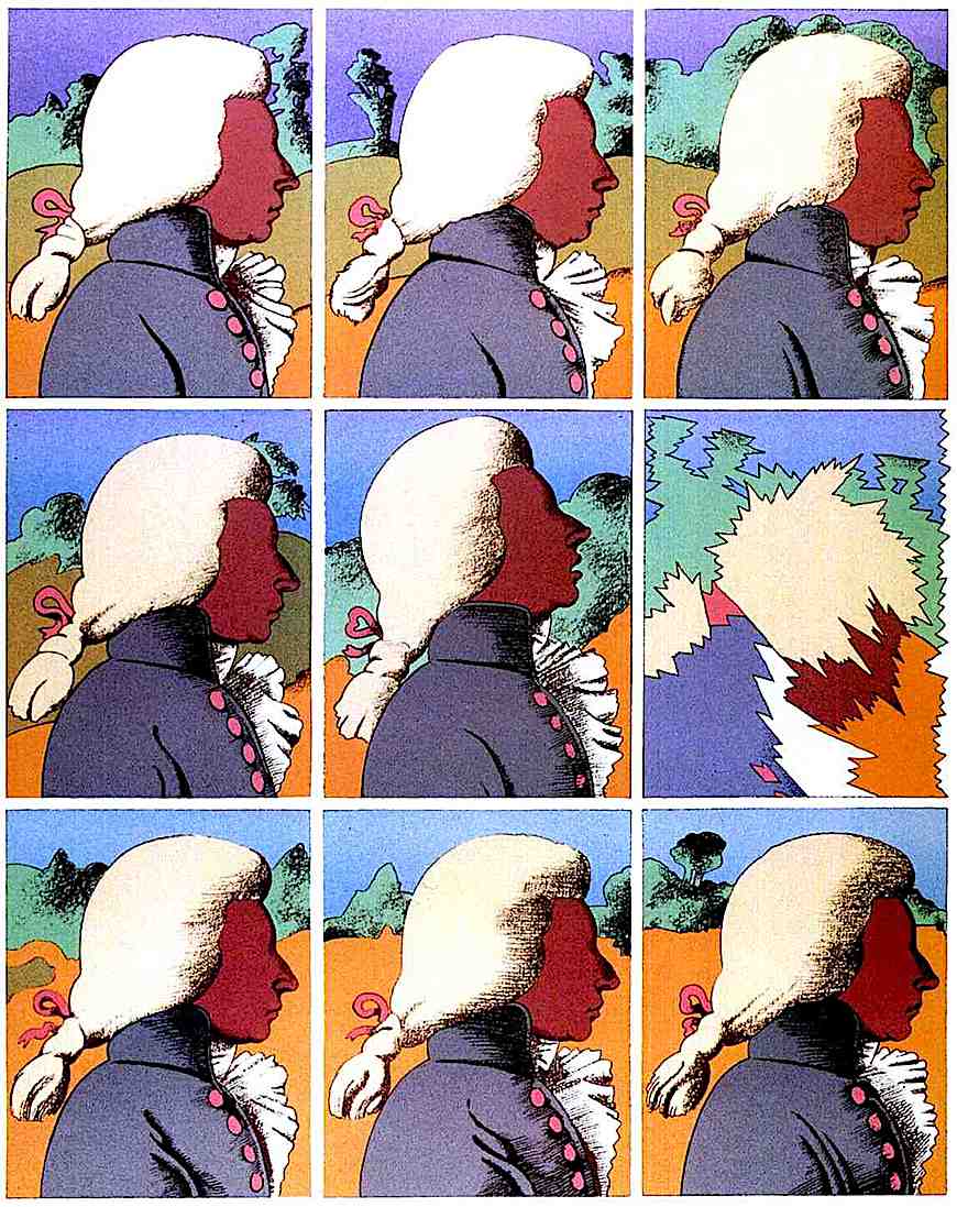 Milton Glaser a Milton Glaser 9 panel sneeze