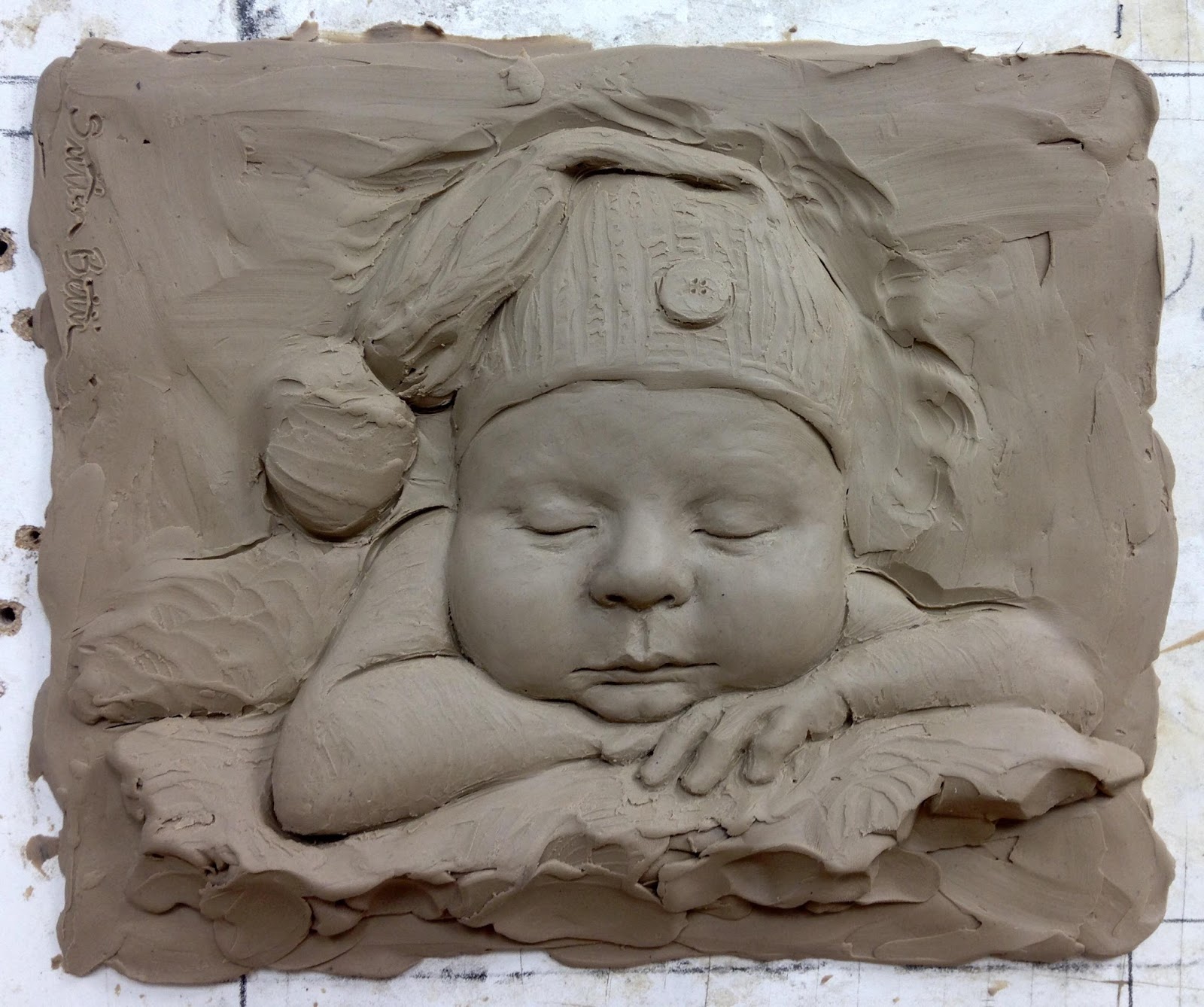 sutton betti sculpture and drawings 119 sleeping infant and torso relief sculpture