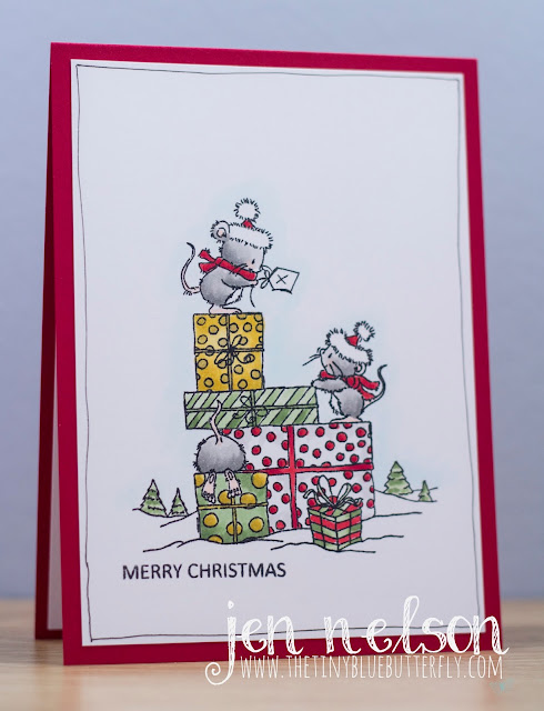 25 easy handmade christmas greetings fun to make with your kids The Tiny Blue Butterfly: Happy Christmouse