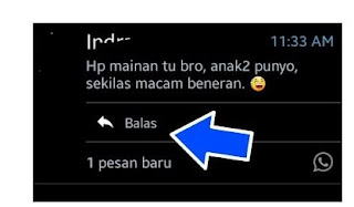 Balas WhatsApp Tanpa Membuka Whatsapp Dulu