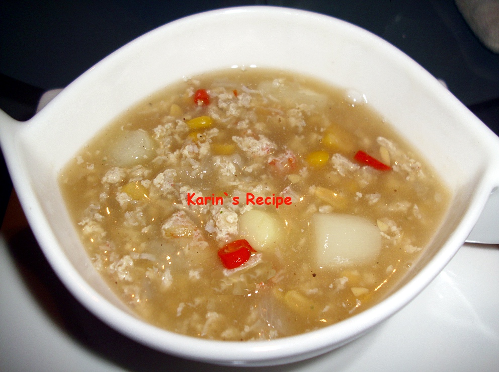 Karin's Recipe Soup Kepiting Asparagus (Crab & Asparagus Soup)