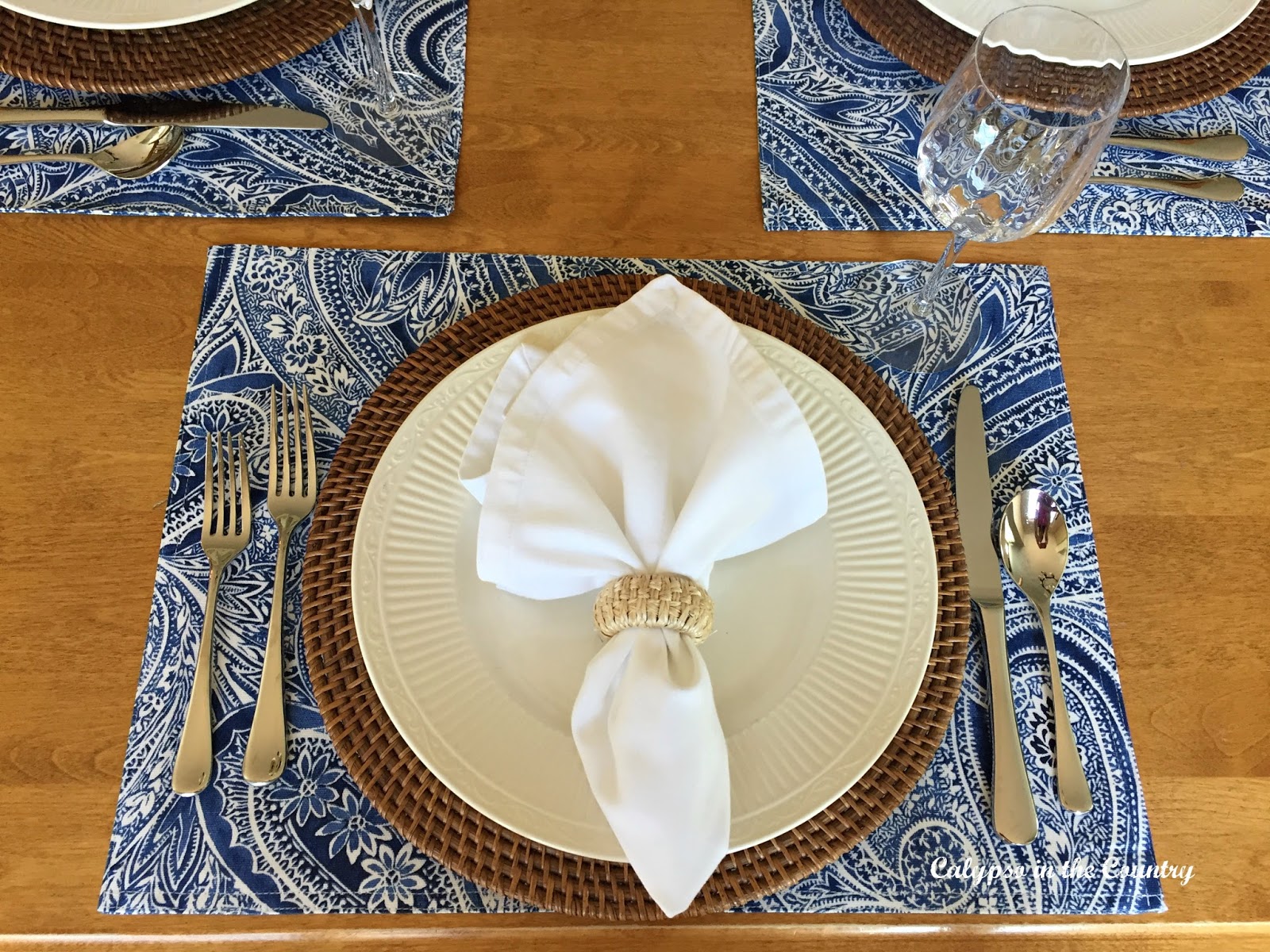 Blue and White Place Setting