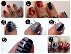 nail tape striping nails using stripe paint stripes easy manicure tutorial accent coats base any gg rs