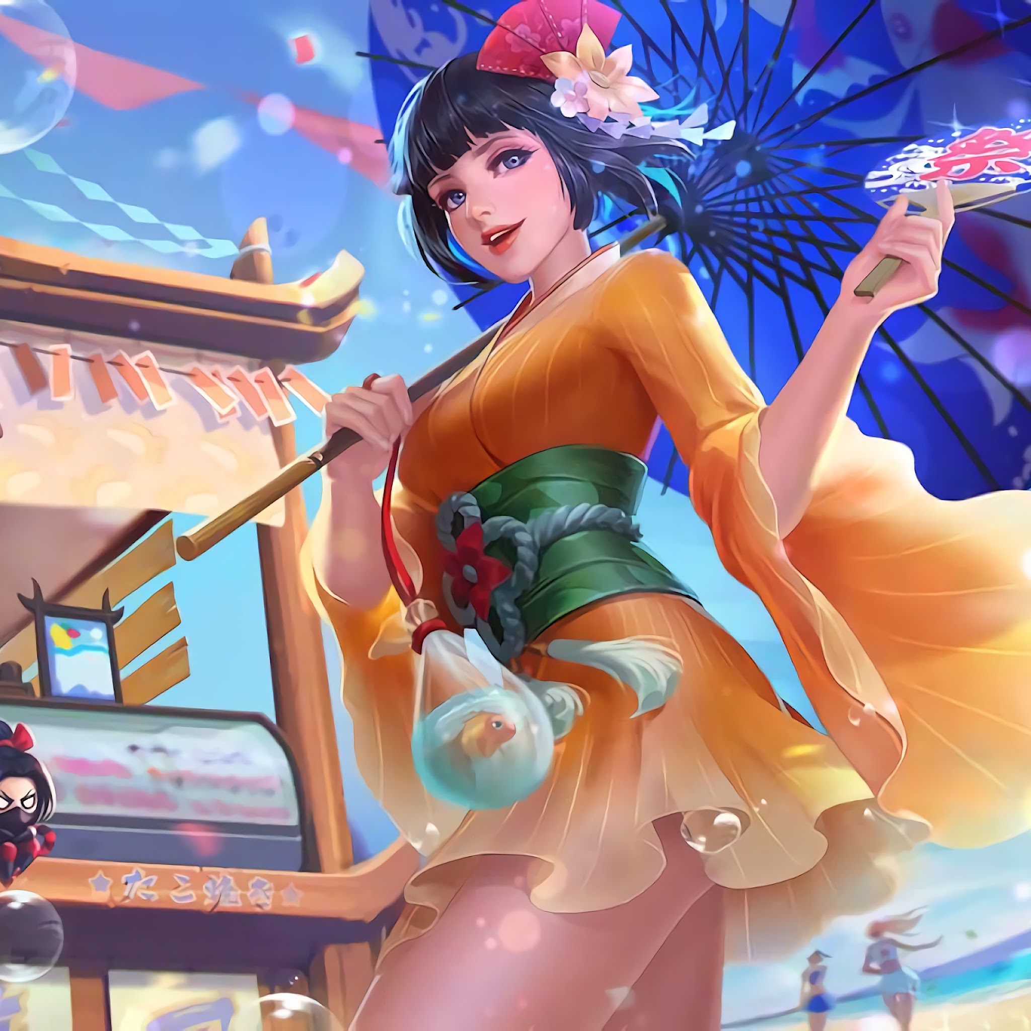 Kagura, Summer Festival, Hayabusa, Sushi Master, Skins, Mobile Legends.