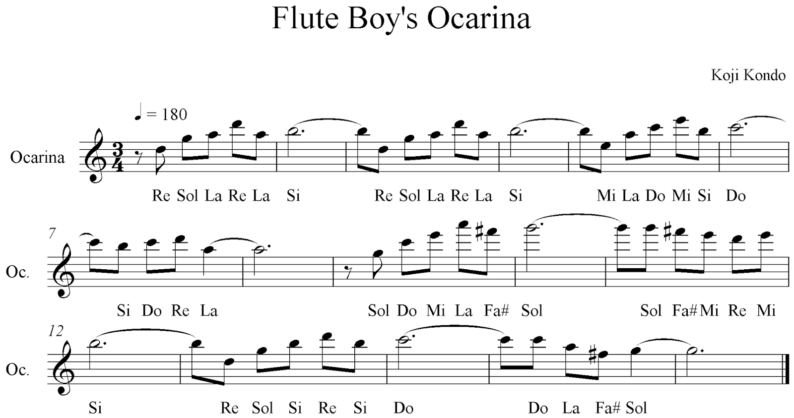 Partituras de Zelda 11/29/11