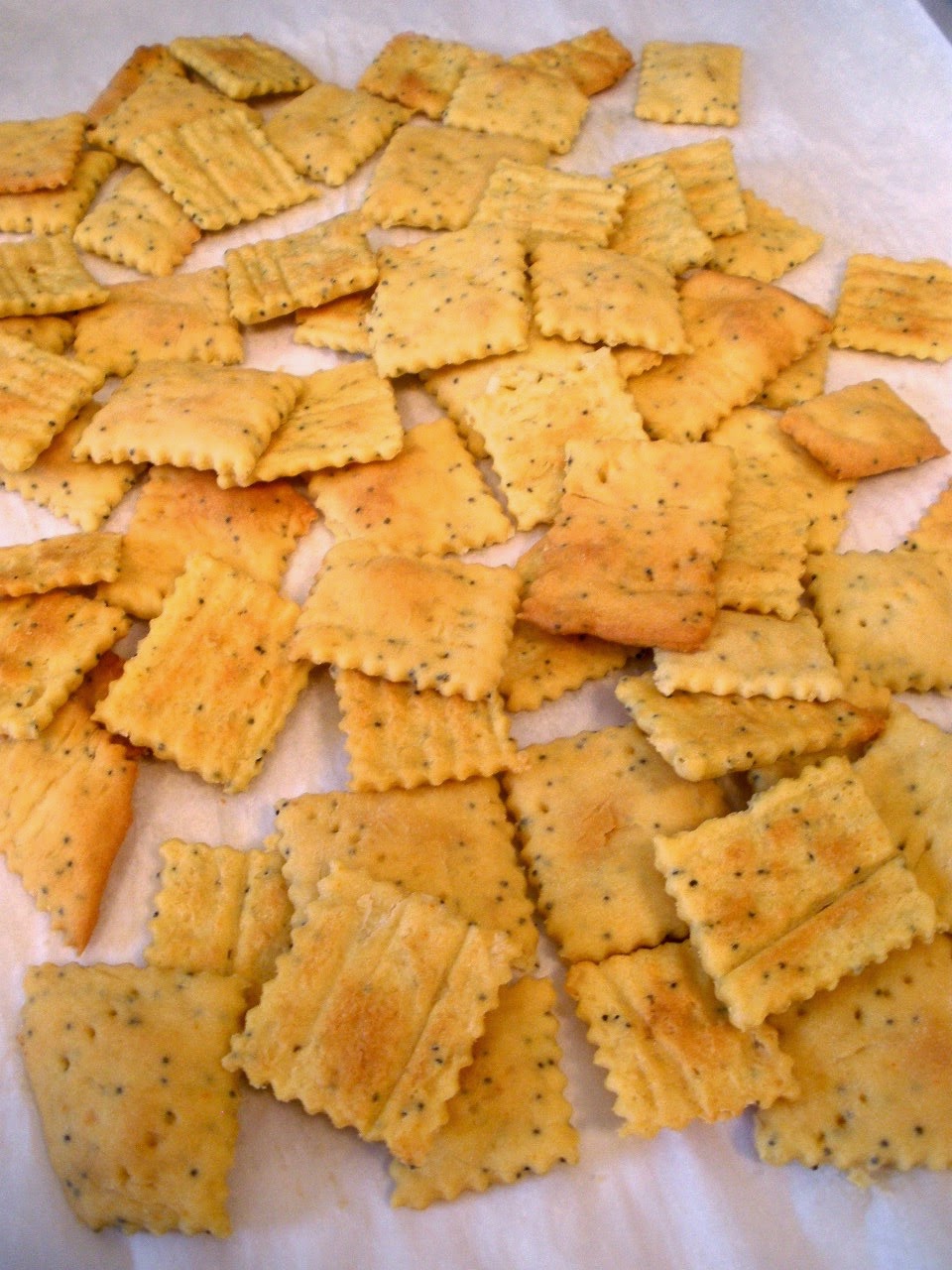 the half cut cook Chickpea Flour Crackers