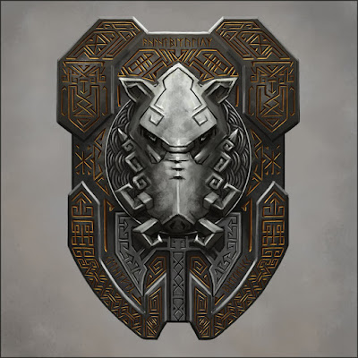 Poderia ser um escudo de um personagem épico. Poderia ser um escudo de um personagem épico.