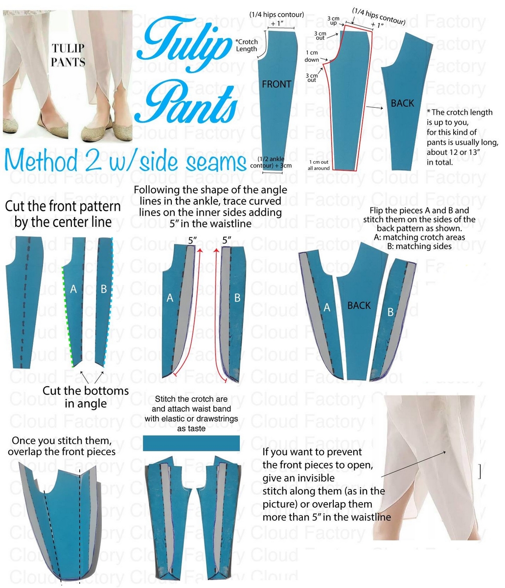 How to Cut / Stitch Tulip Pants | Tulip Pant Tutorial