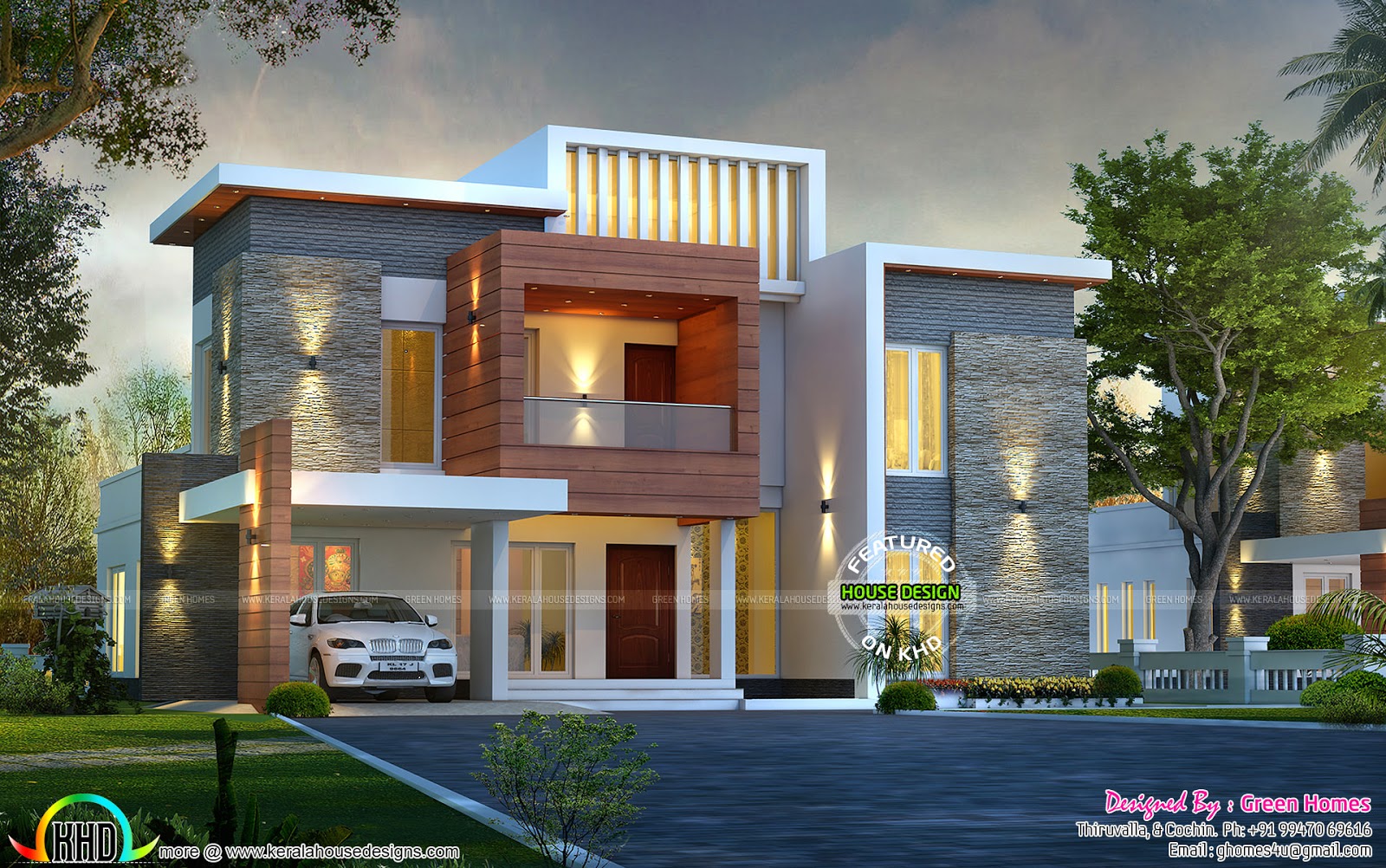 Awesome Contemporary Style 2750 Sq ft Home Kerala Home Design And 