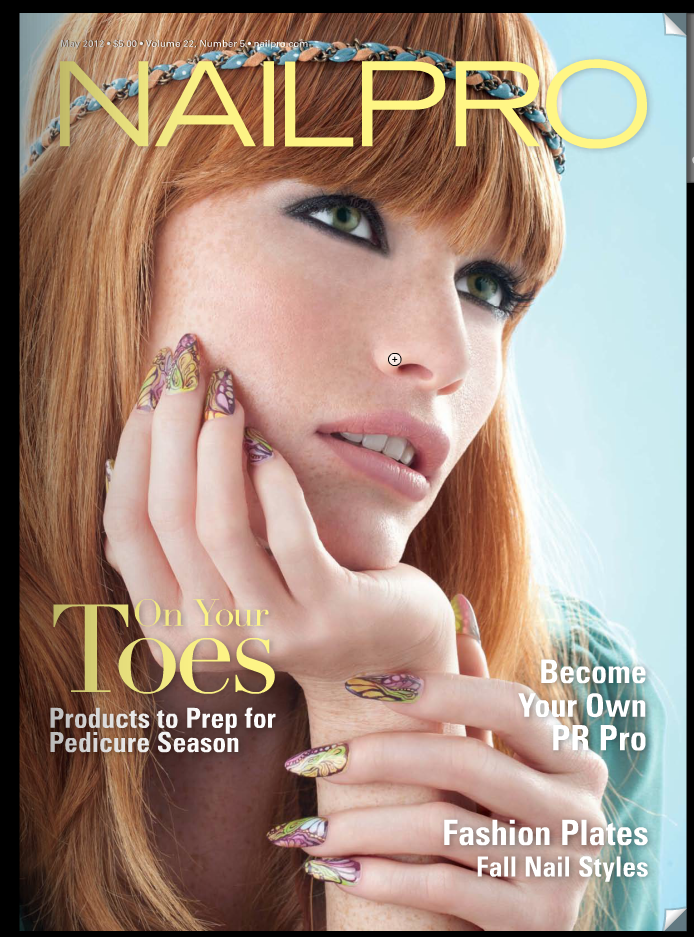 Sam Biddle Nail pro magazine cover 2012
