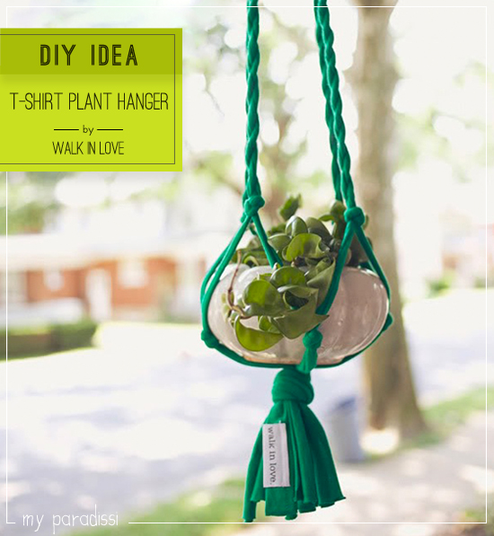 Upcycle a t-shirt into a macrame plant hanger 