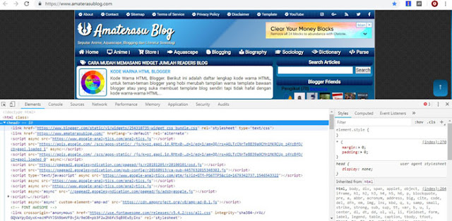 CARA MENONAKTIFKAN INSPECT ELEMENT DI BLOG Artikel ini membahas tentang cara menonaktifkan Inspect Element (inspect element) pada sebuah blog berplatform blogspot. Dengan cara memasang anti Inspect Element.