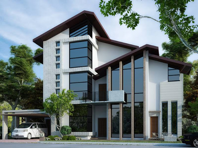 Desain rumah mewah minimalis modern 2 lantai Desain rumah mewah minimalis modern 2 lantai