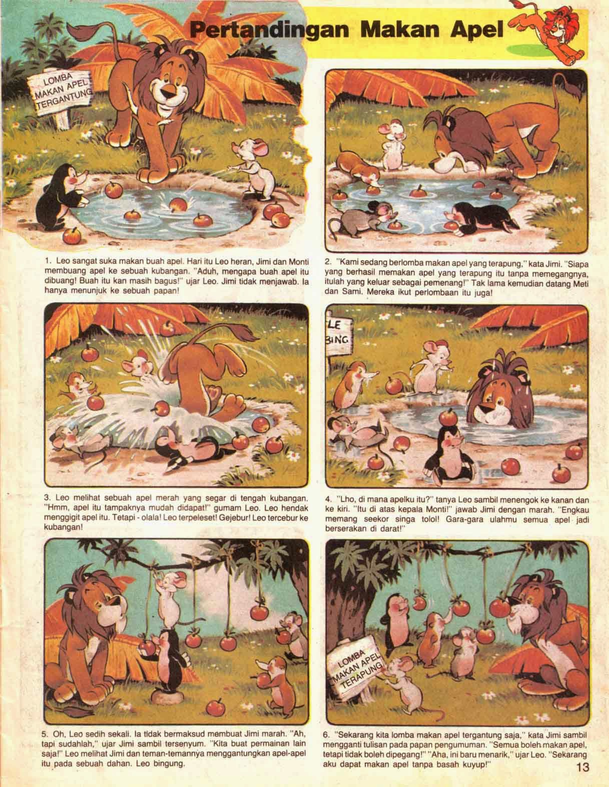 Dunia Nostalgia 80 An Leo Singa Jenaka Cerita Lucu Dari Majalah Bobo