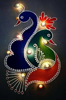rangoli, most attractive rangoli design for diwali rangoli, hd picture, intimate peacock
