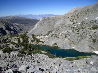 The view of Finger Lake while hiking up to the tarn.