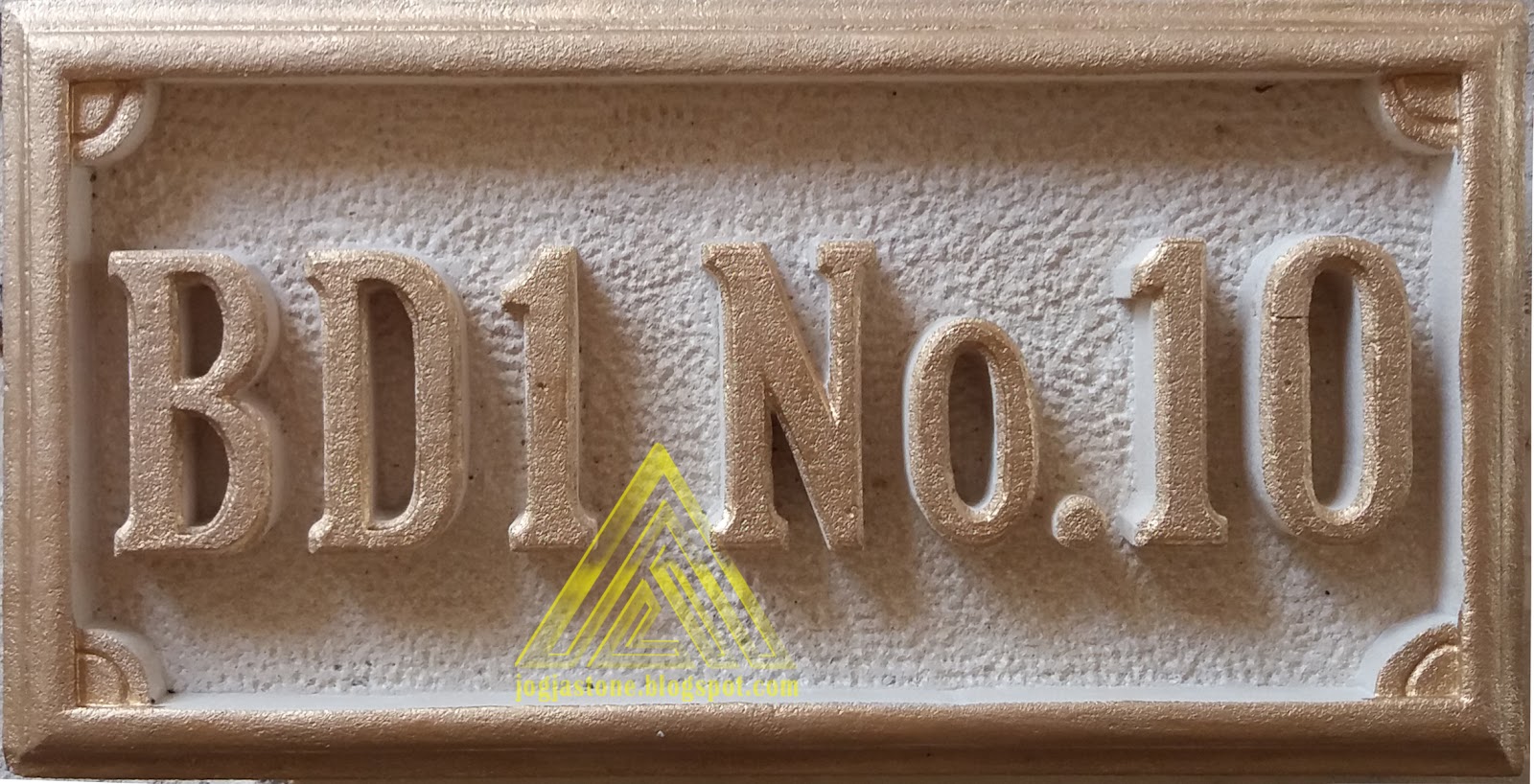 Nomor rumah dari batu alam