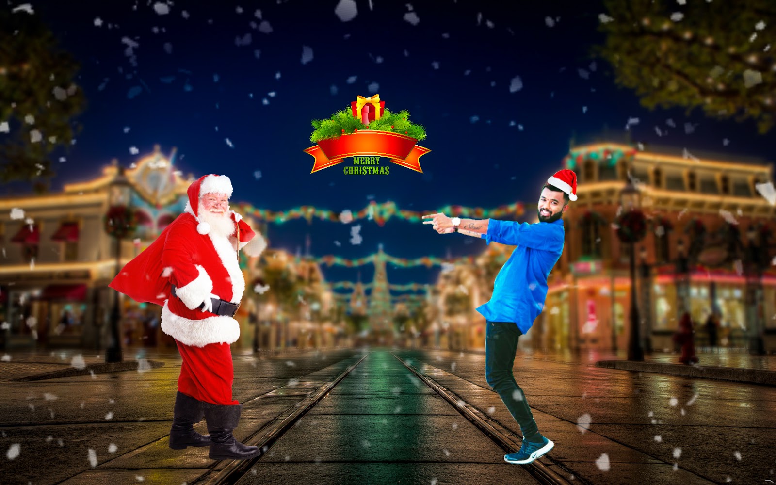 PicsArt Christmas Photo Editing Merry Christmas PicsArt manipulation