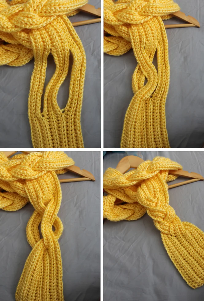 Rapunzel Braided Scarf Free Crochet Pattern