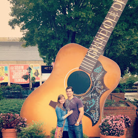 Big guitar at the Grand Ole Opry in Nashville on Semi-Charmed Kind of Life