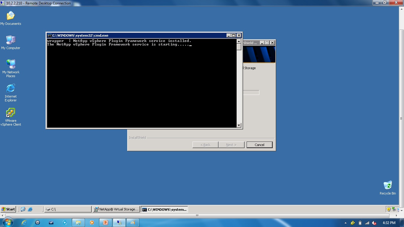 Remote Infrastructure Management NetApp Virtual Storage Console for