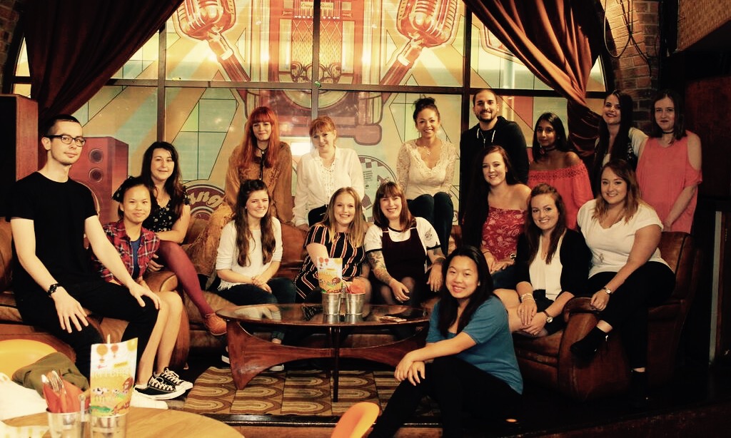 group shot of bloggers at the event