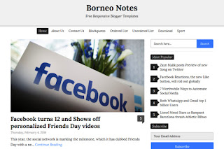 Borneo Notes Blogger Template