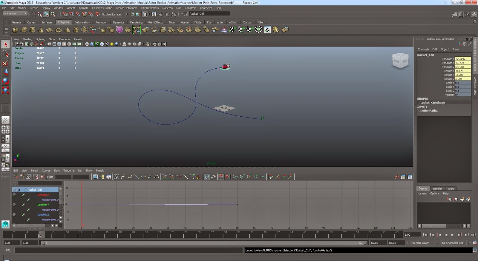 SACHIN RAI COMPUTER ANIMATION ARTS UCA ROCHESTER Retro Rocket