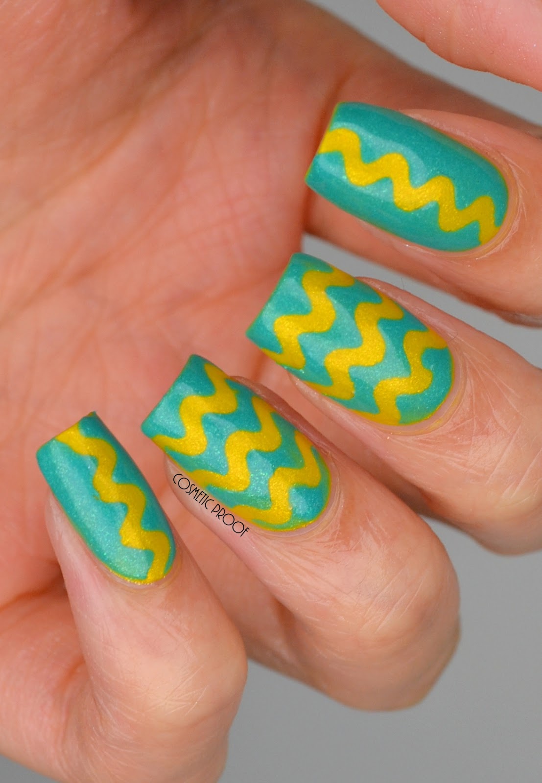 NAILS  (YELLOW) DAY 3 OF THE 31DC2016 WITH Wavy Taping